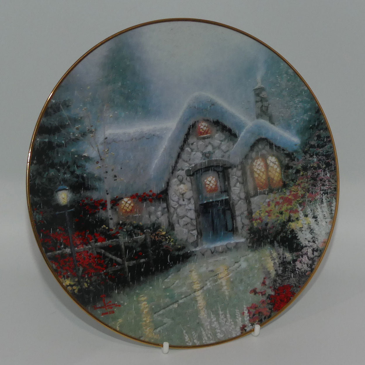 bradex-84-k41-127-6-plate-garden-cottages-of-england-woodsmans-thatch-cottage