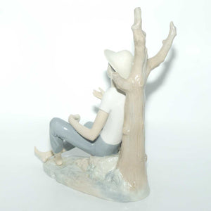 Nao by Lladro figure Boy Seated with Dog | Large | #0095