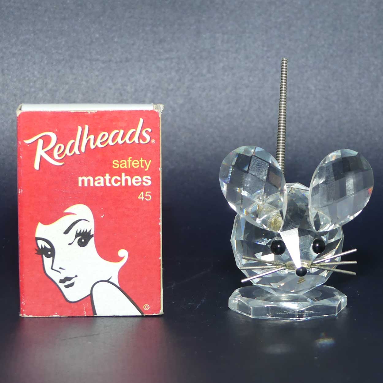 Swarovski Crystal #010020 | Mouse with Spring Coil tail | no box