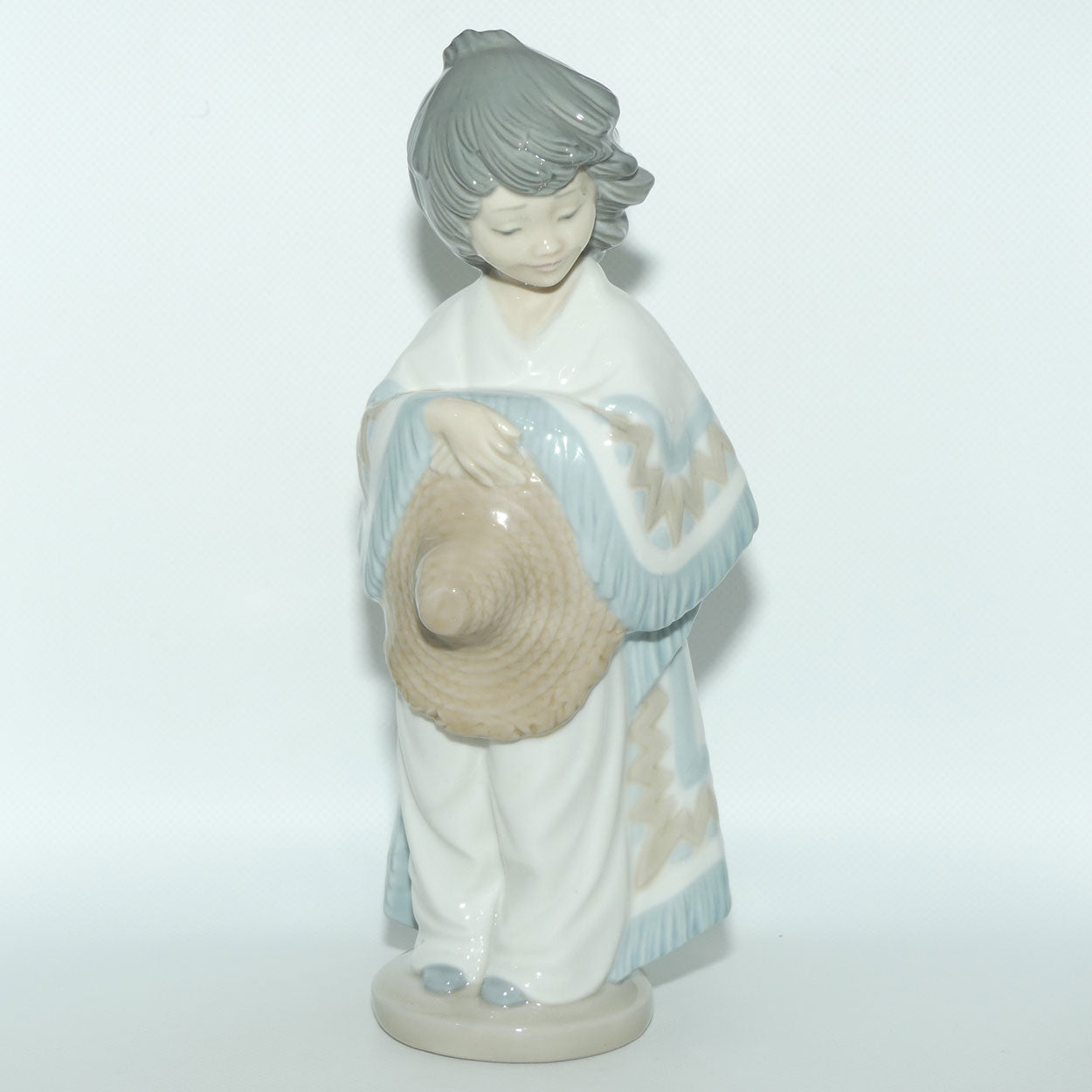 Nao by Lladro figure Mexican Boy holding Sombrero | #0360