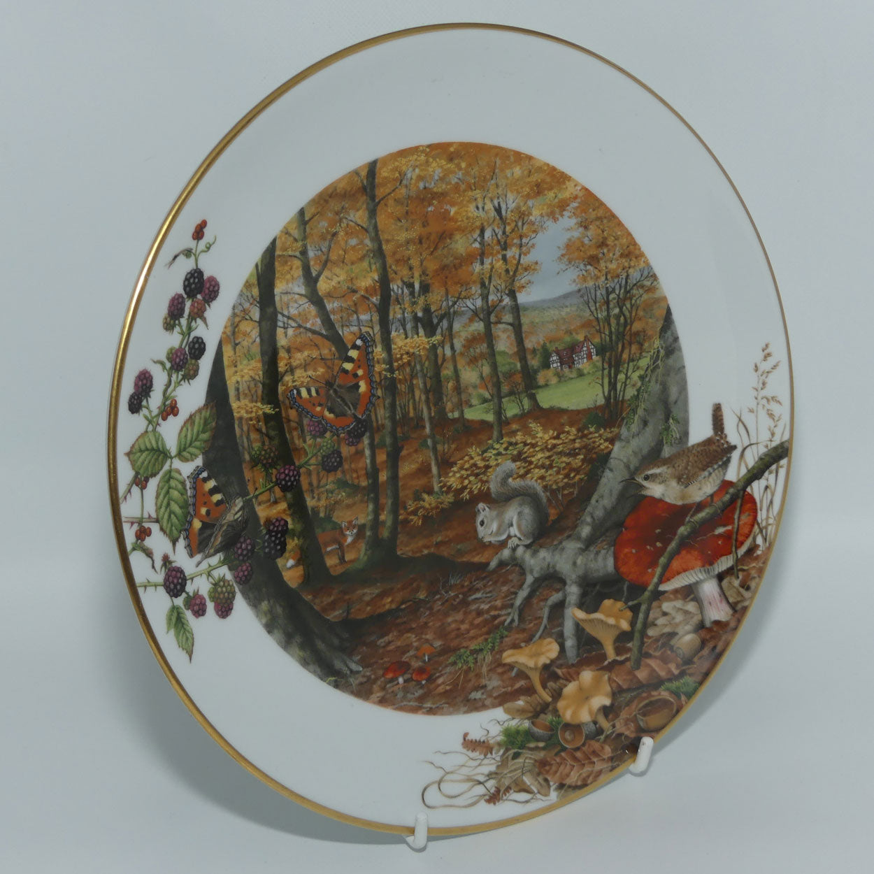 Royal Worcester for Franklin Porcelain | Peter Barnett | Months series | plate #10 | The Colours of Autumn in October