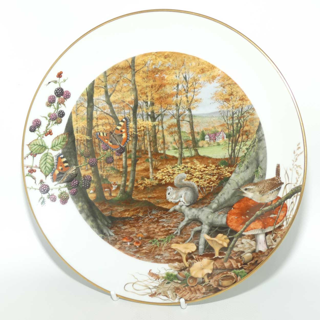 Royal Worcester for Franklin Porcelain | Peter Barnett | Months series | plate #10 | The Colours of Autumn in October