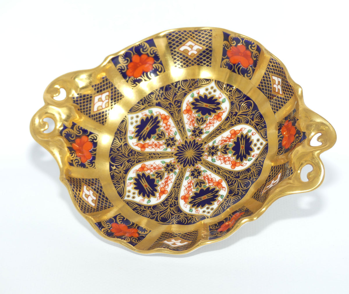 Royal Crown Derby Old Imari 1128 small footed and handled bowl | c.1992