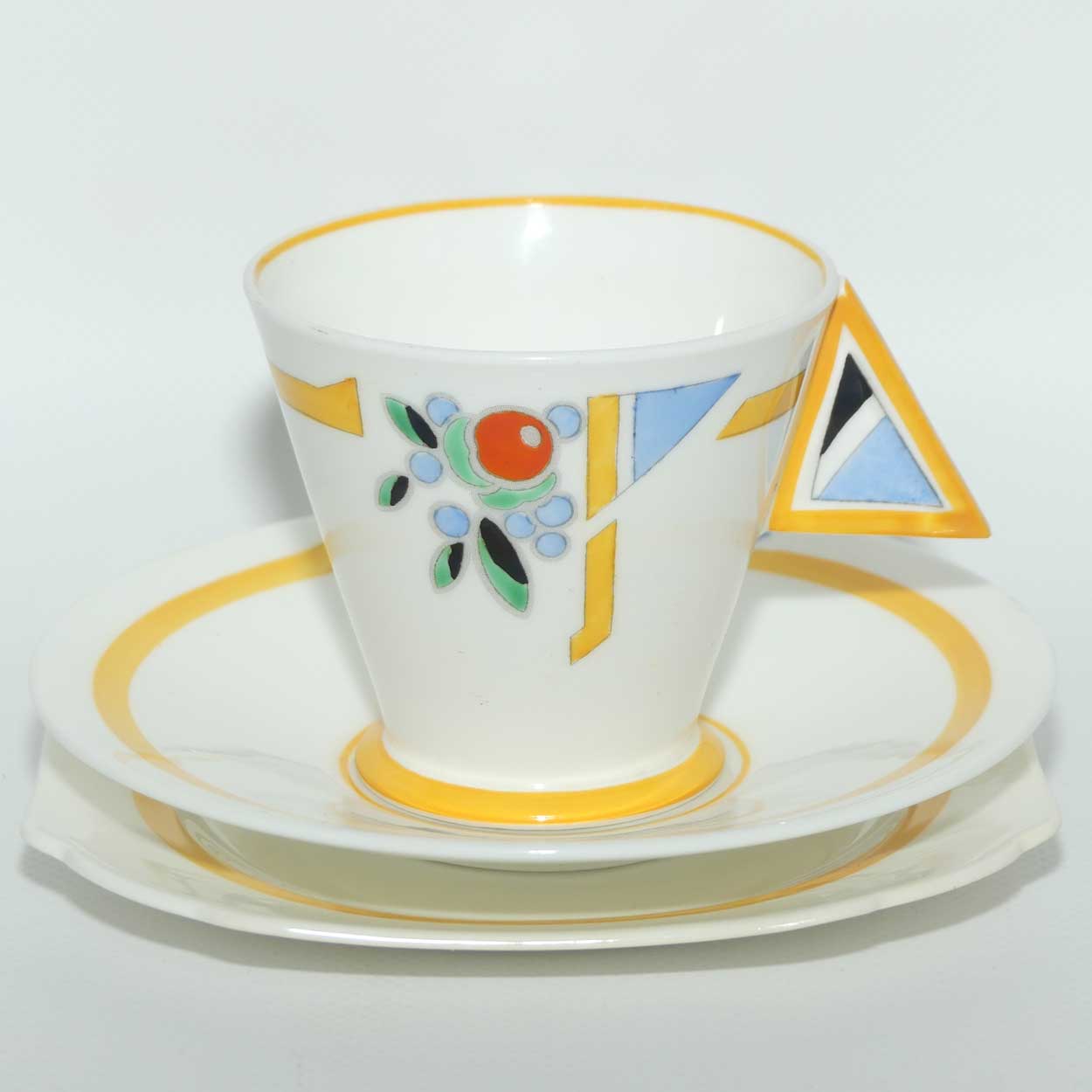 Shelley Mode shape Yellow and Blue J pattern trio | Pure Art Deco | 11778