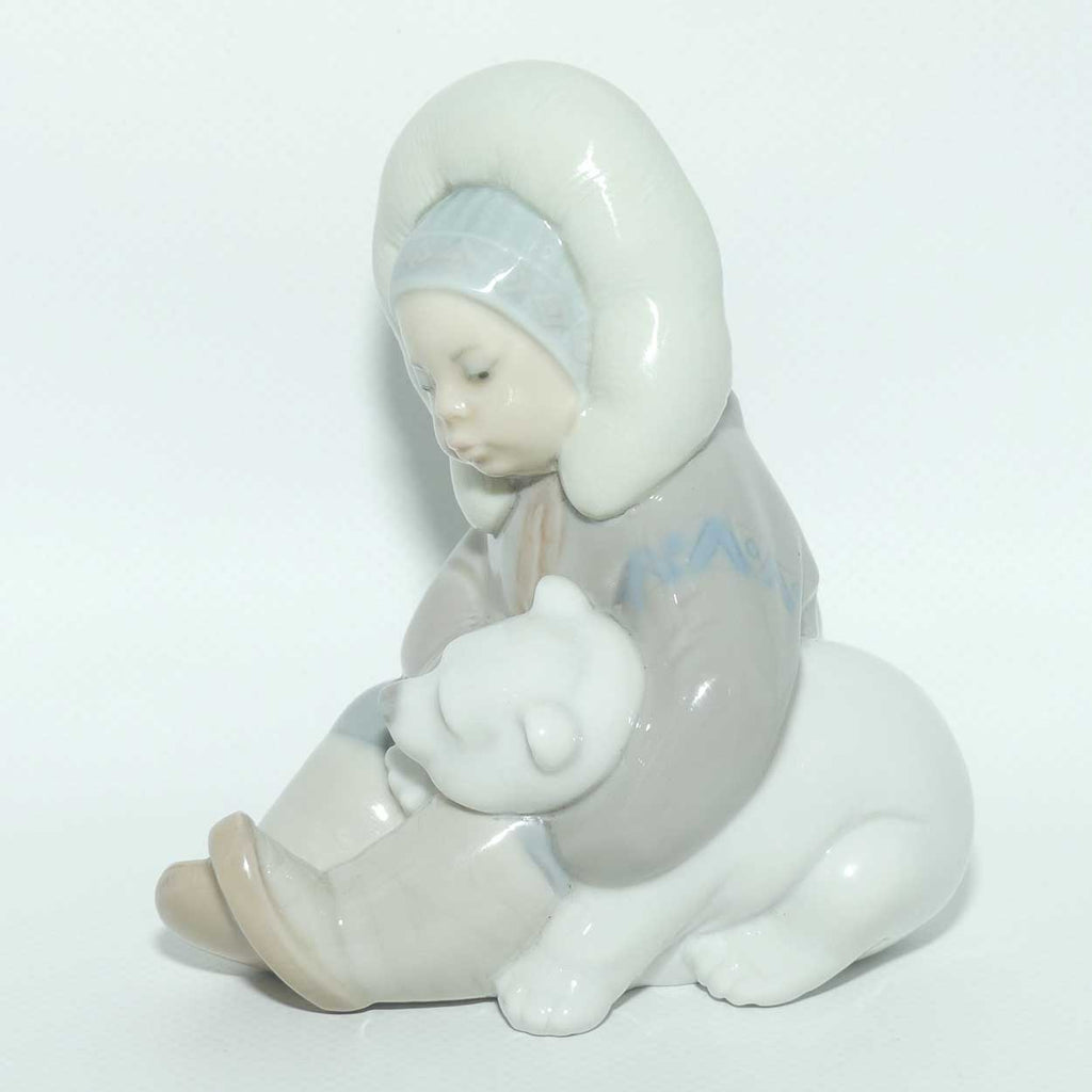 Lladro figure Eskimo | Eskimo Child with Polar Bear |  #1195 | #3