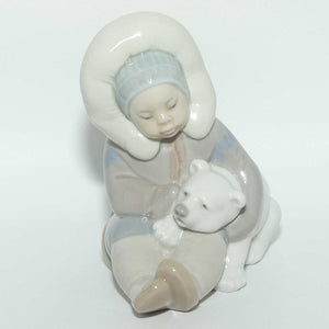 Lladro figure Eskimo | Eskimo Child with Polar Bear |  #1195 | #3