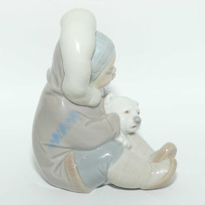 Lladro figure Eskimo | Eskimo Child with Polar Bear |  #1195 | #3