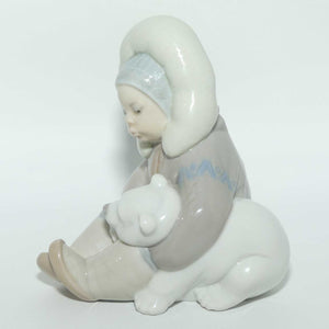 Lladro figure Eskimo | Eskimo Child with Polar Bear |  #1195 | #3