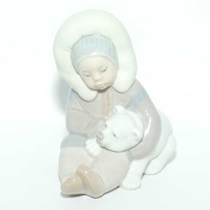 Lladro figure Eskimo | Eskimo Child with Polar Bear |  #1195 | #3