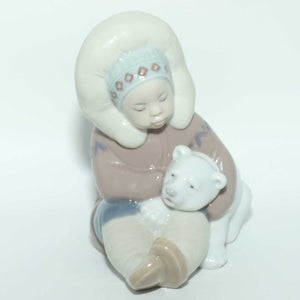 Lladro figure Eskimo | Eskimo Child with Polar Bear|  #1195 | #4