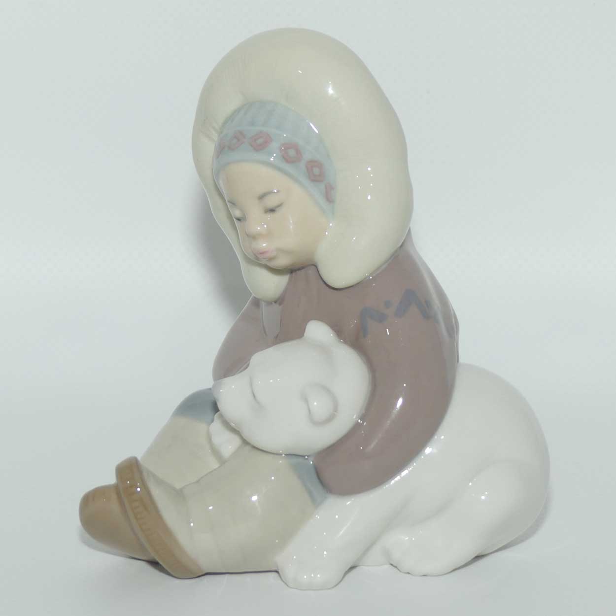 Lladro figure Eskimo | Eskimo Child with Polar Bear |  #1195 | #5