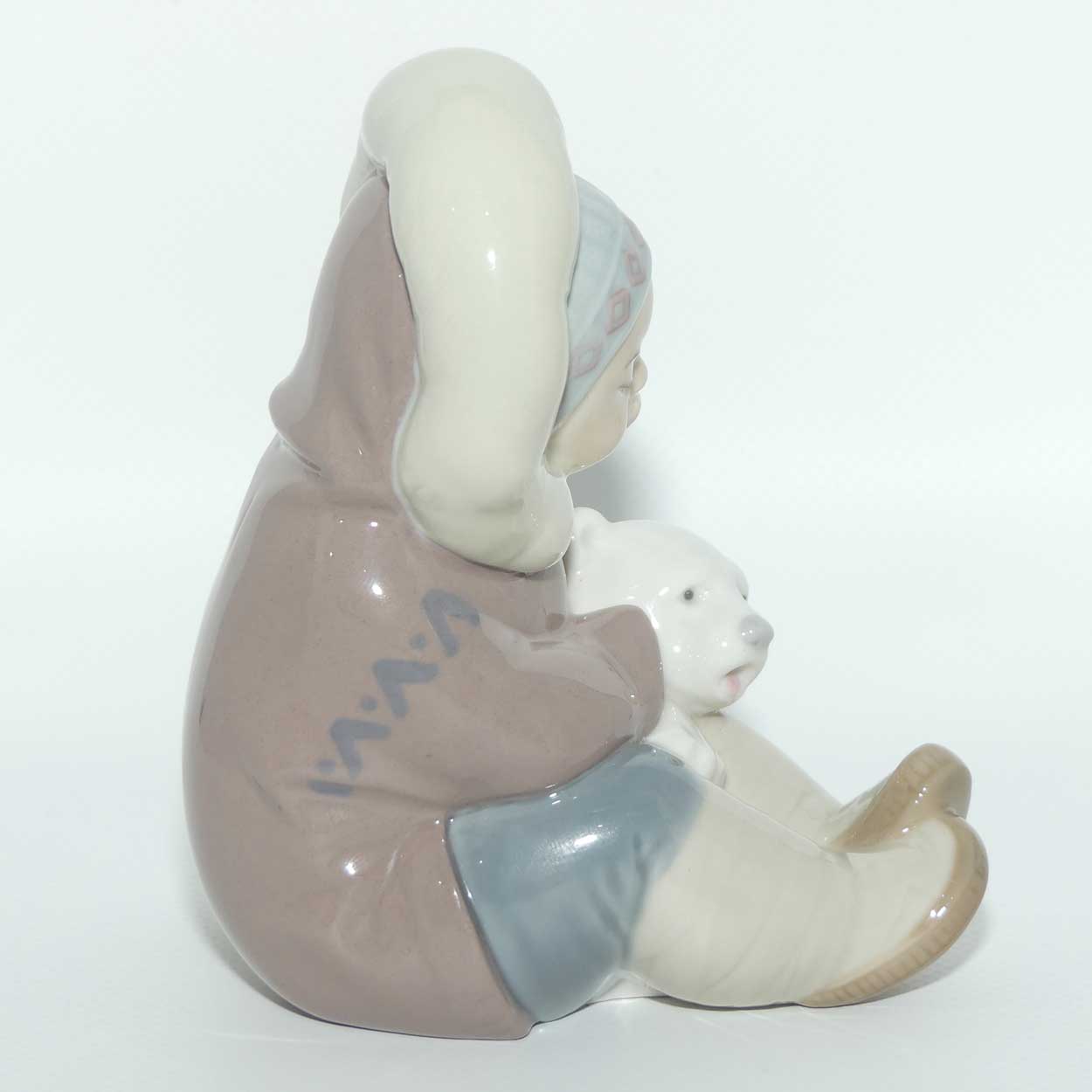 Lladro figure Eskimo | Eskimo Child with Polar Bear |  #1195 | #5