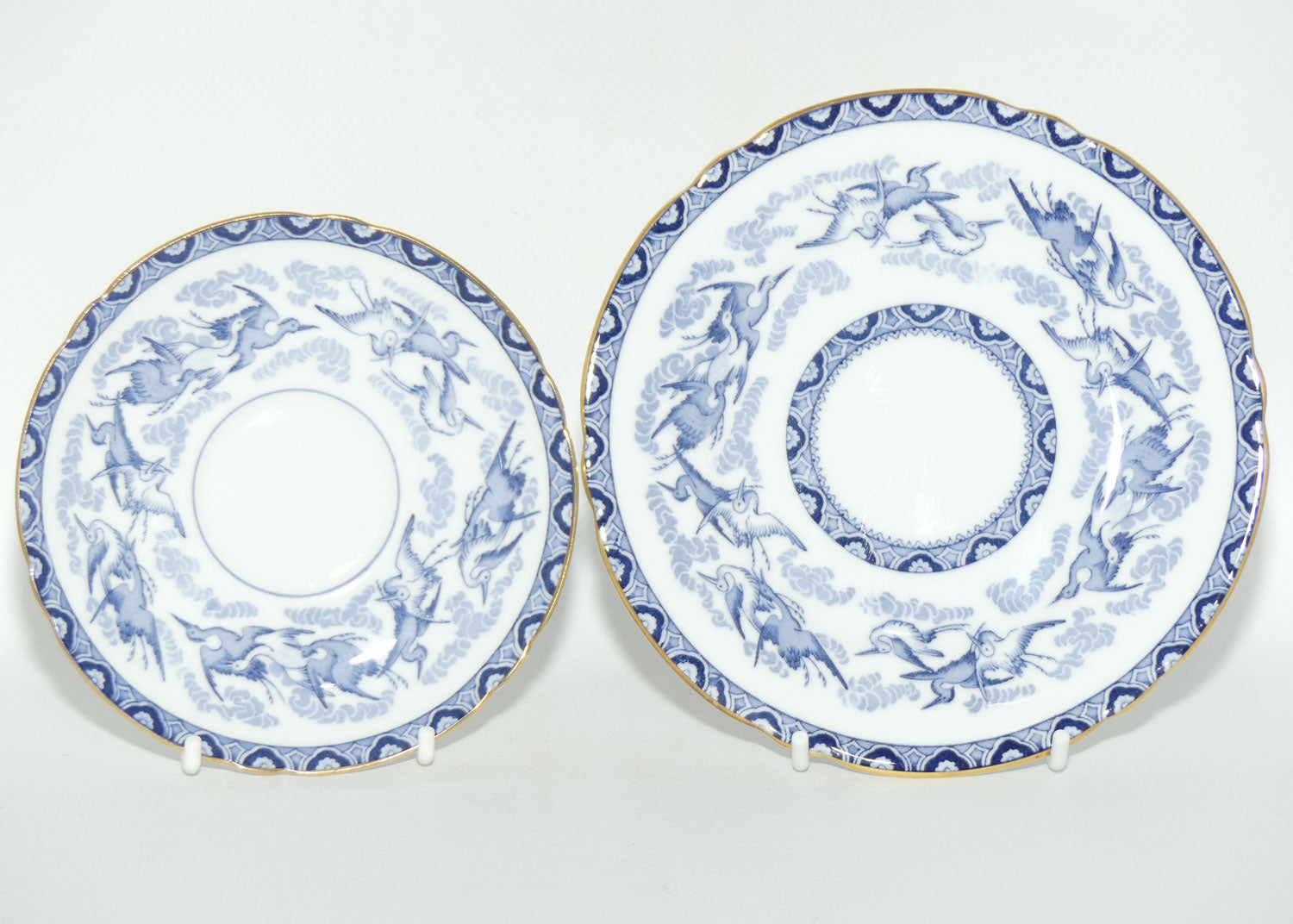 Shelley Ripon shape Blue Storks pattern trio | Small size | 12782