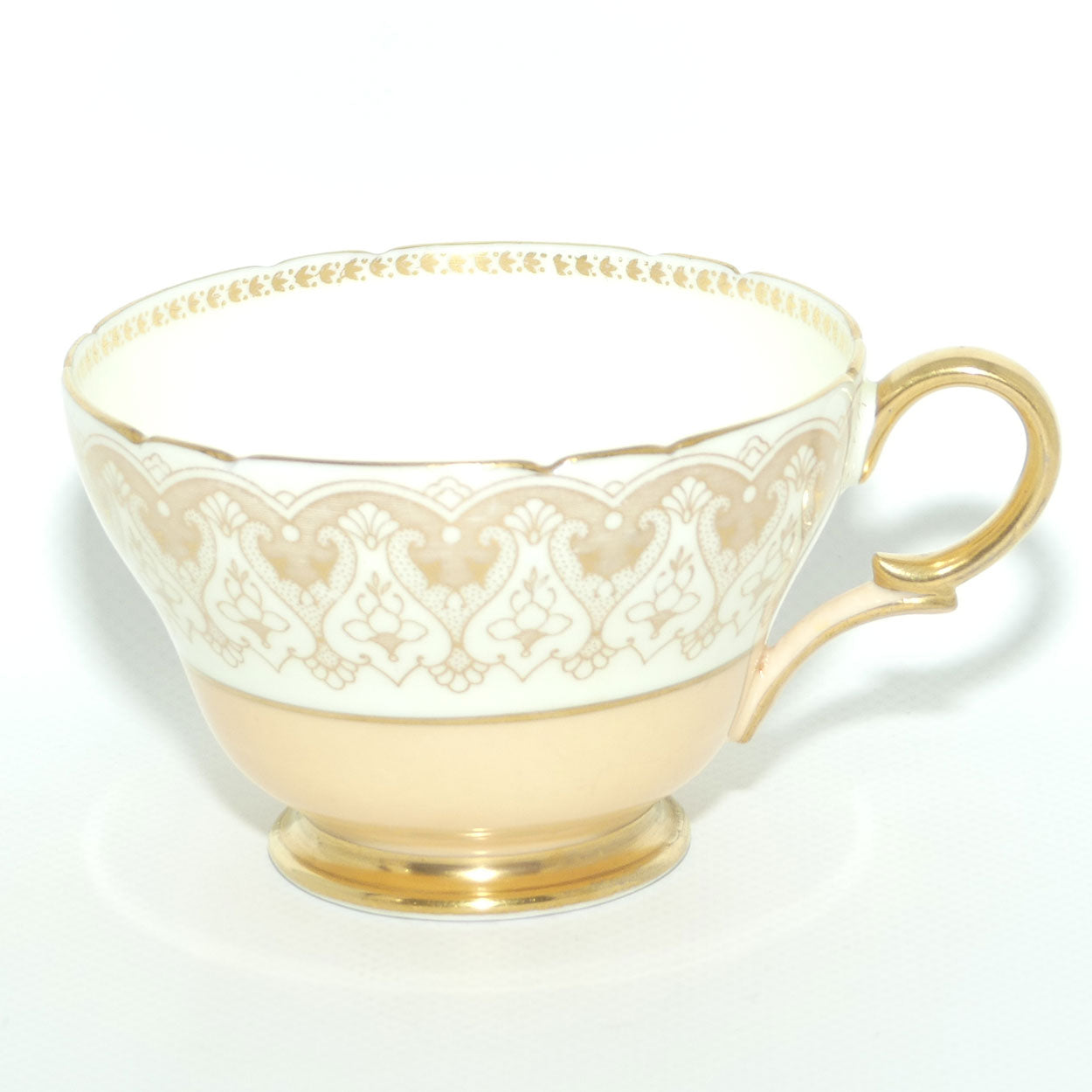 Shelley Henley shape Salmon Pink and Patterned Gilt trio | 12839/2