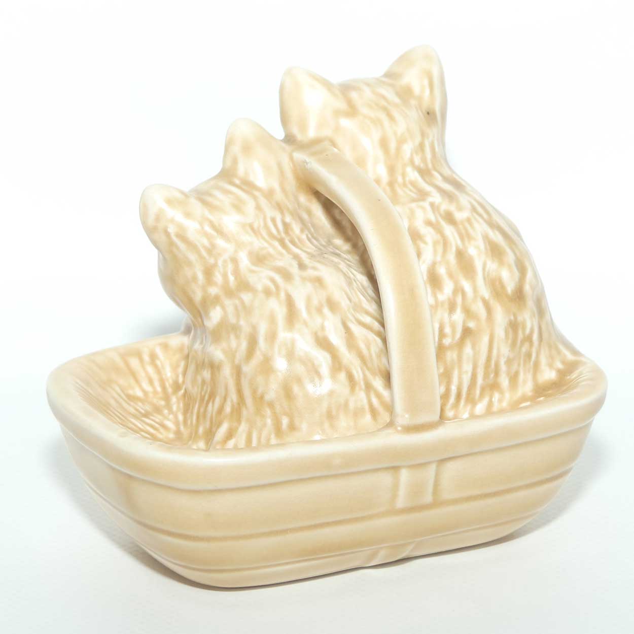 SylvaC #1296 | Kittens in Basket | Light Brown