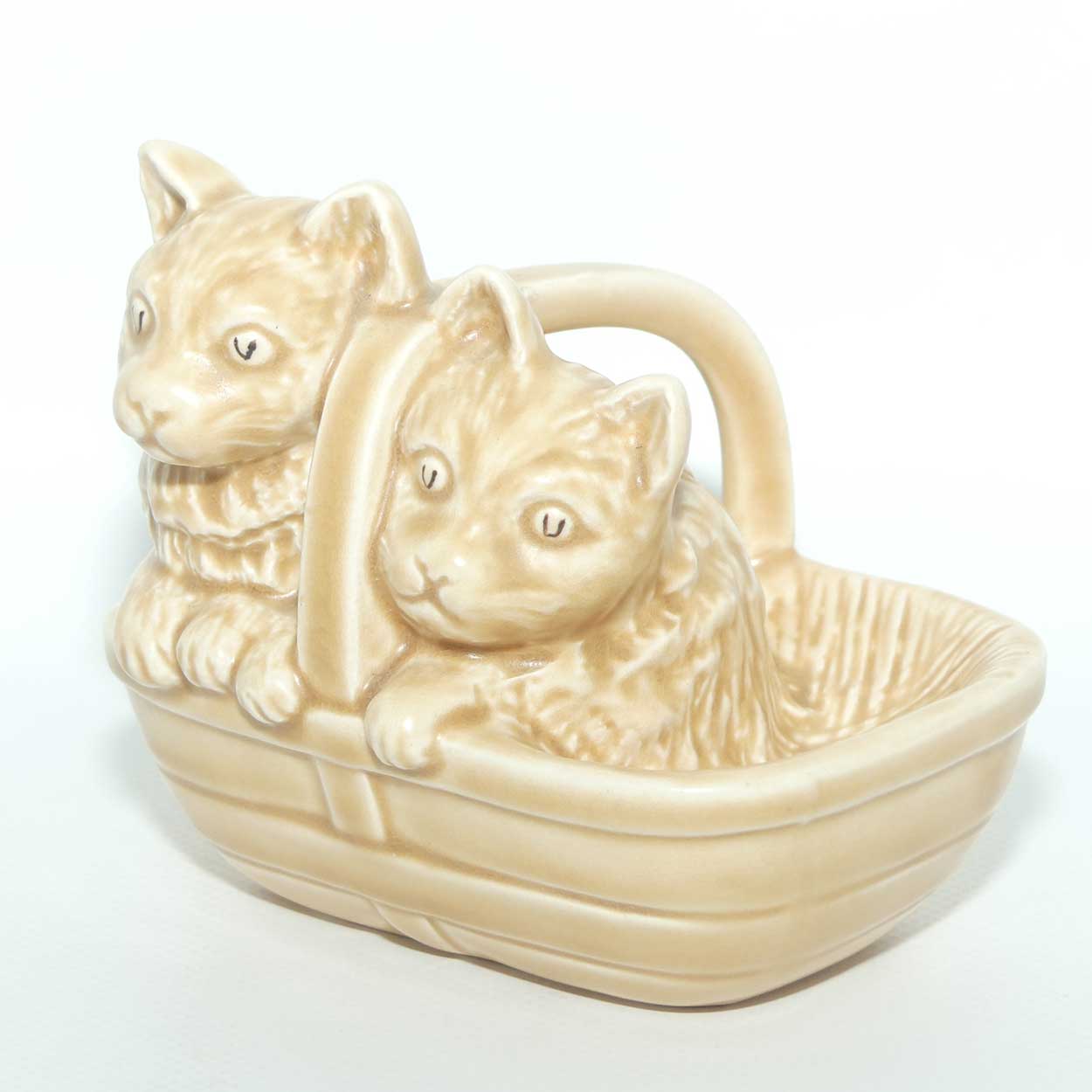 SylvaC #1296 | Kittens in Basket | Light Brown