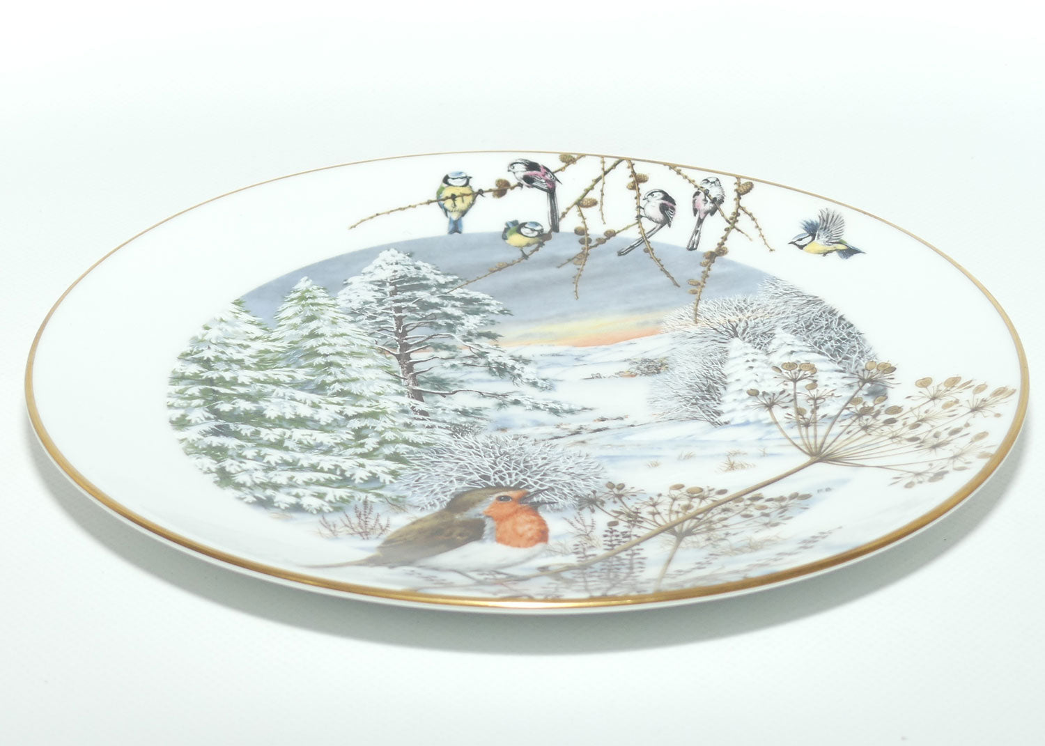 Royal Worcester for Franklin Porcelain | Peter Barnett | Months series | plate #12 | A Country Lane in December