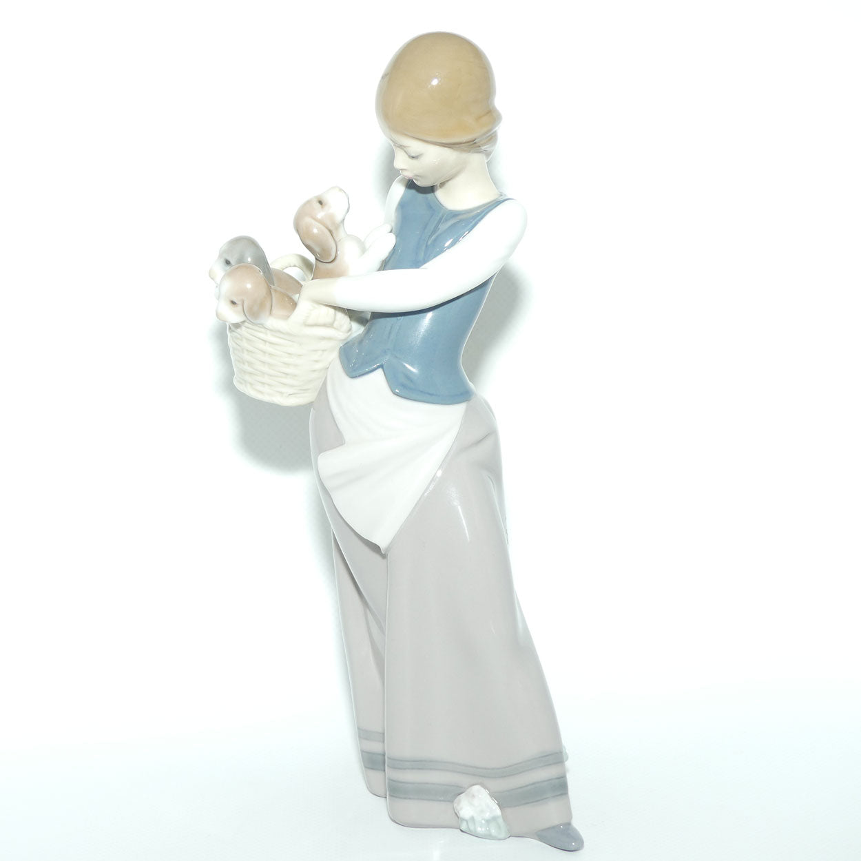 Lladro figure Girl with Puppies | Little Dogs on Hip | #1311
