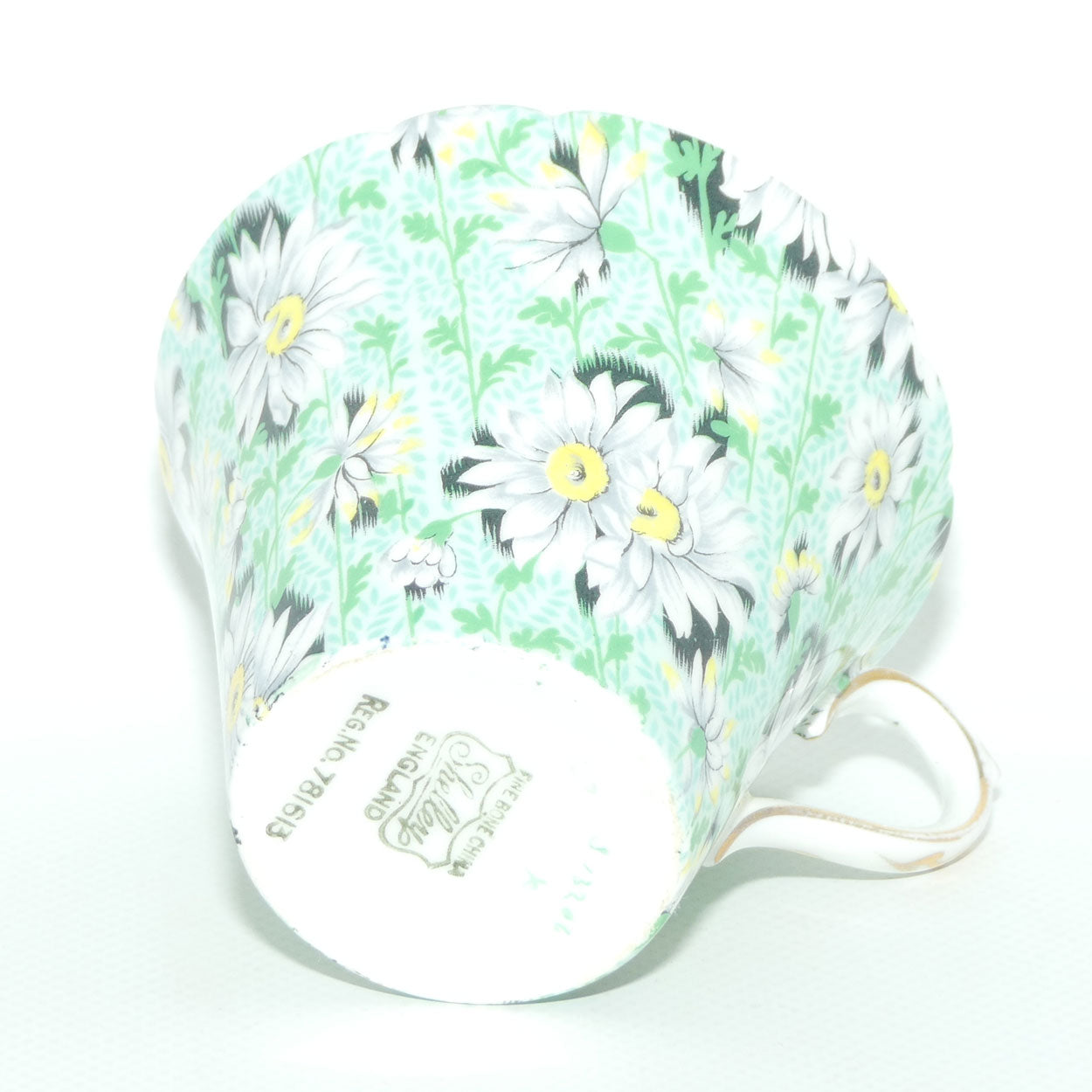Shelley New Regent shape Green Daisy Chintz trio | 13206