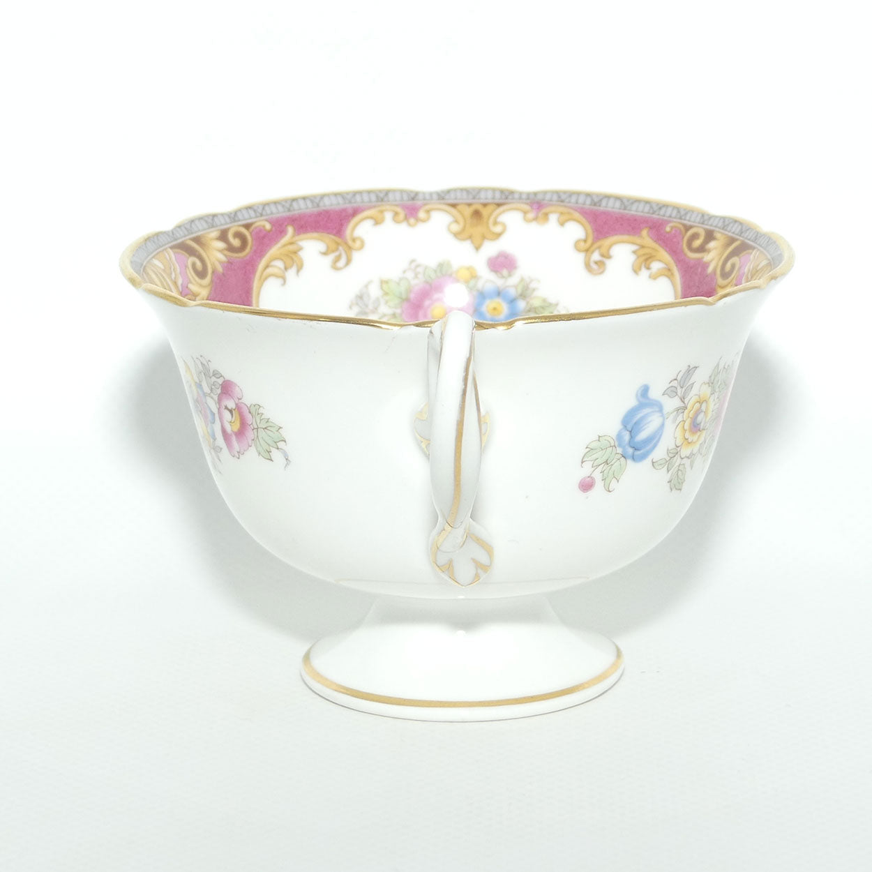 Shelley Gainsborough shape Sheraton pattern trio | Red with Gold | 13289