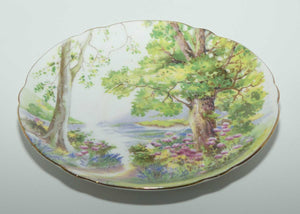 Shelley Richmond shape Woodland pattern trio | Gilt Trim | Round Plate | 13348