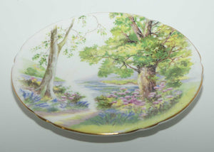 Shelley Richmond shape Woodland pattern trio | Gilt Trim | Round Plate | 13348