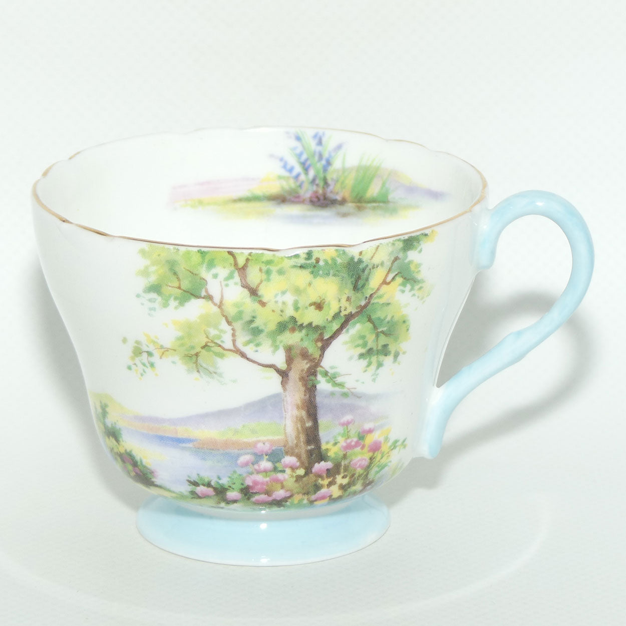 Shelley Richmond shape Woodland pattern trio | Gilt Trim | Round Plate | 13348 | #2