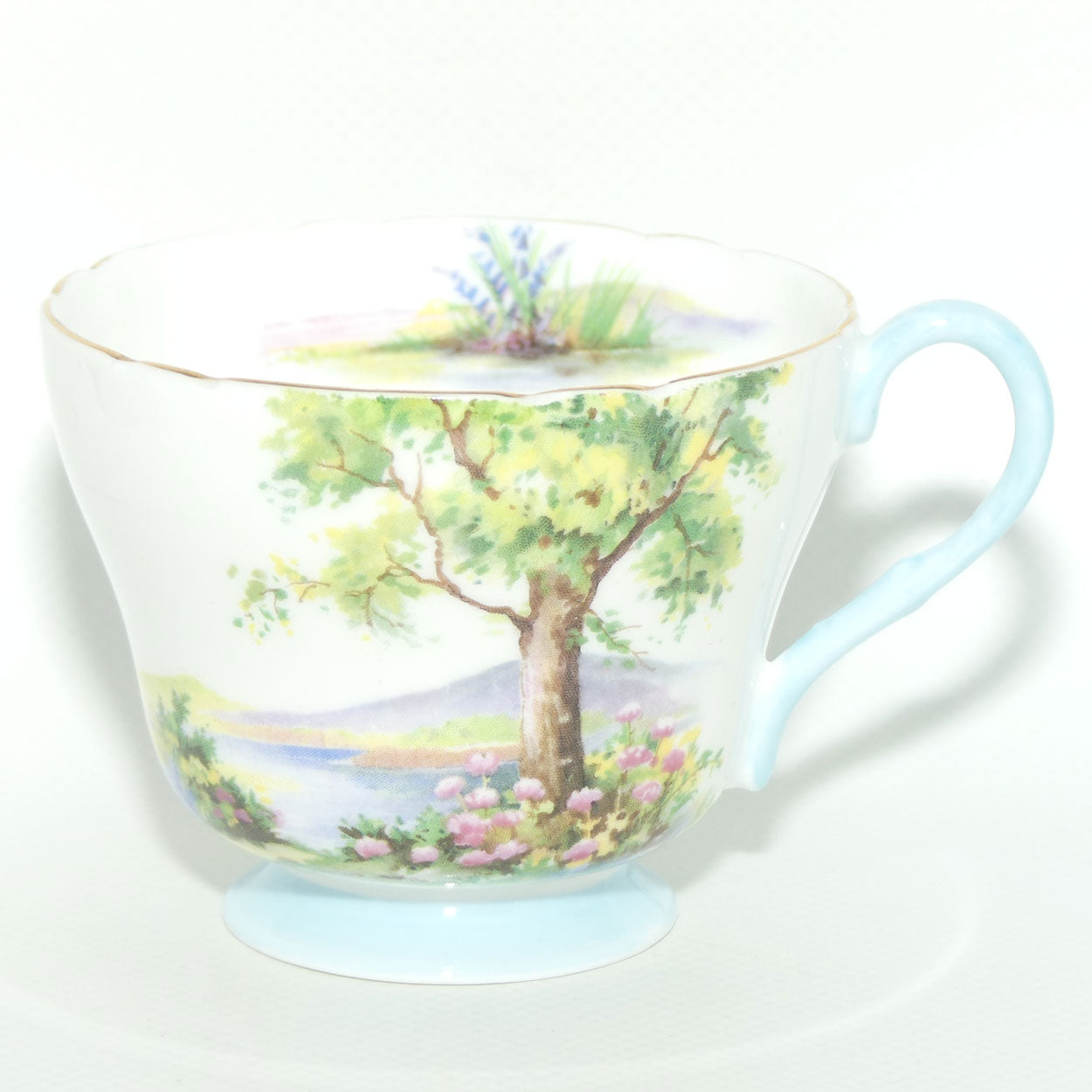 Shelley Richmond shape Woodland pattern trio | Gilt Trim | Round Plate | 13348 | #2