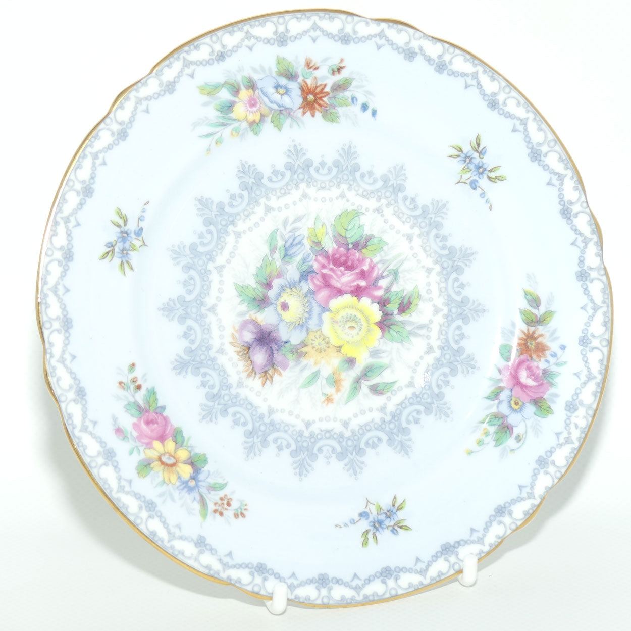 Shelley Gainsborough shape Crochet pattern trio | Blue wash with Gold | 13371
