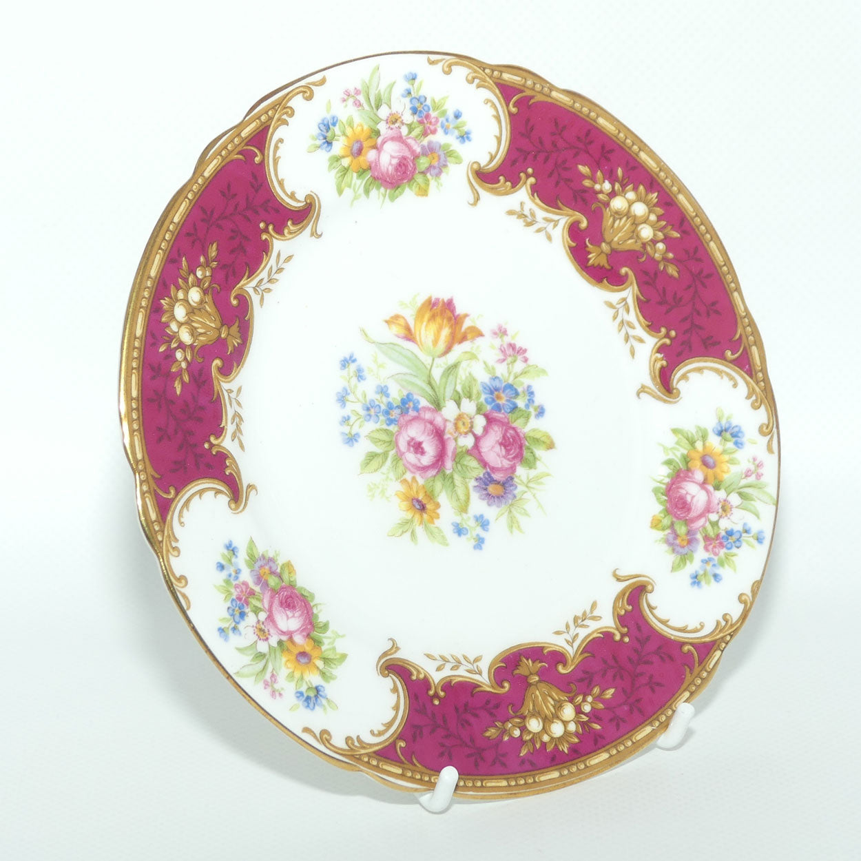 Shelley Gainsborough shape Duchess pattern trio | Red with Gold | 13401
