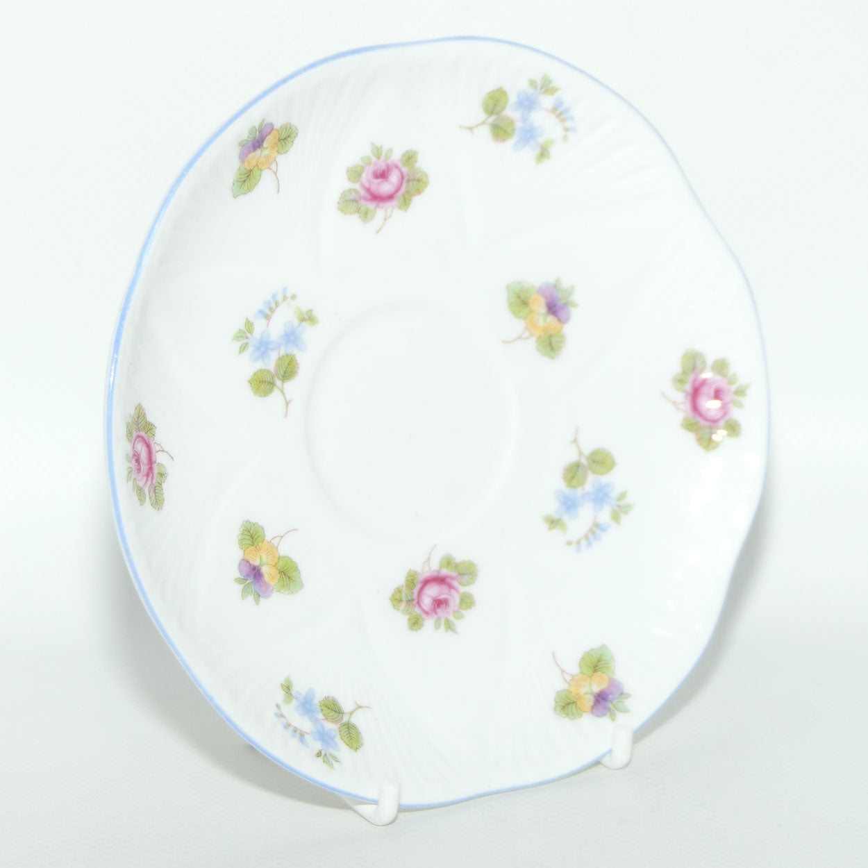 Shelley Dainty shape Rose, Pansy Forget me Not duo | 13424