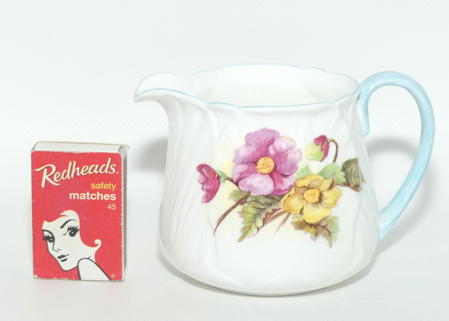 Shelley Oleander shape Begonia pattern milk jug | 13427