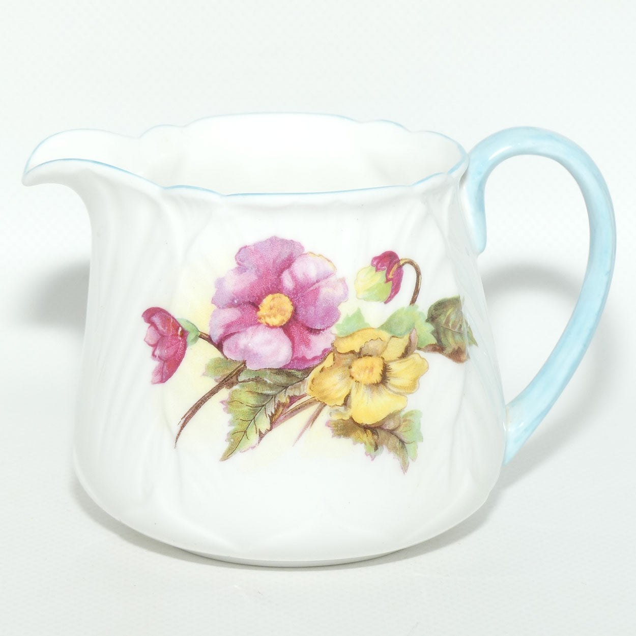 Shelley Oleander shape Begonia pattern milk jug | 13427