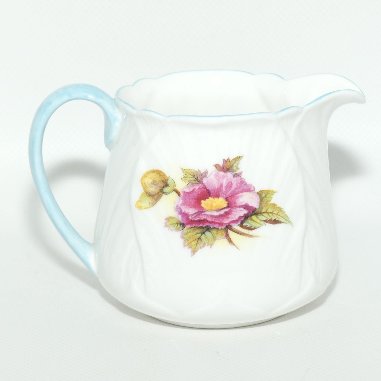 Shelley Oleander shape Begonia pattern milk jug | 13427