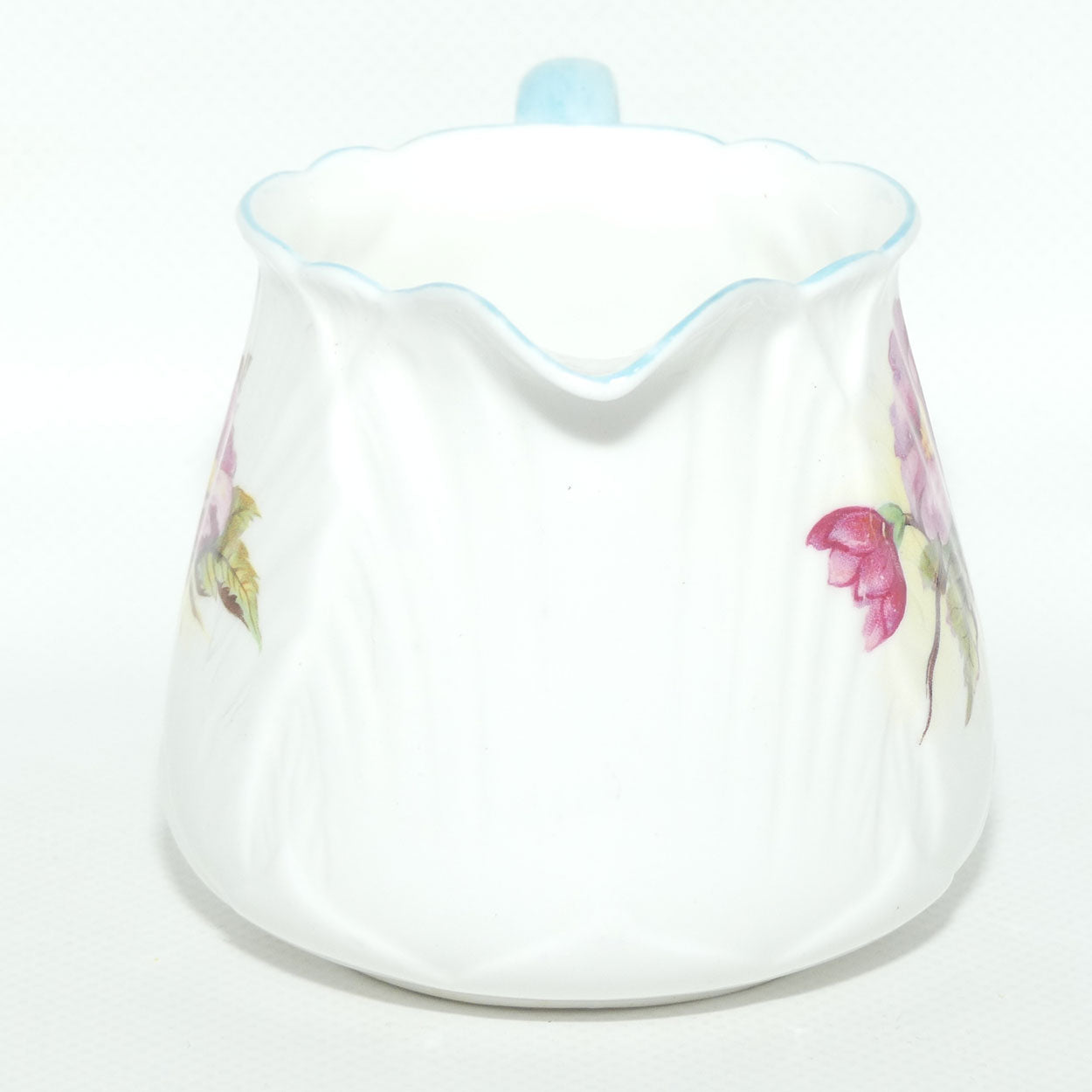 Shelley Oleander shape Begonia pattern milk jug | 13427