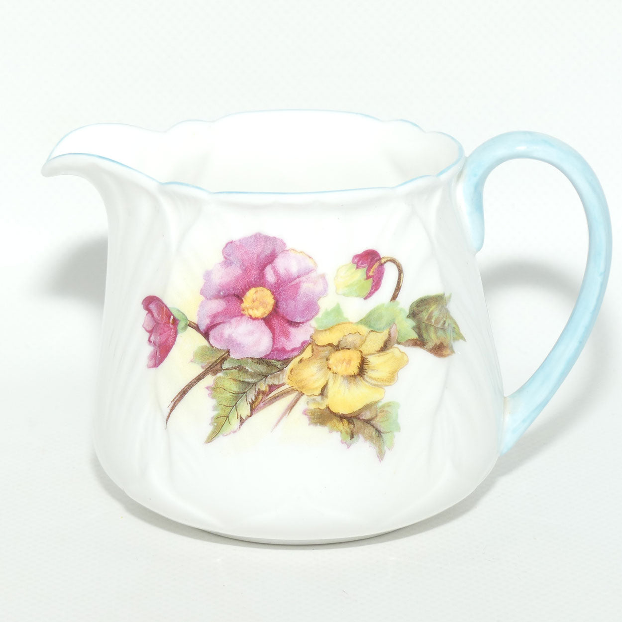 Shelley Oleander shape Begonia pattern milk jug | 13427
