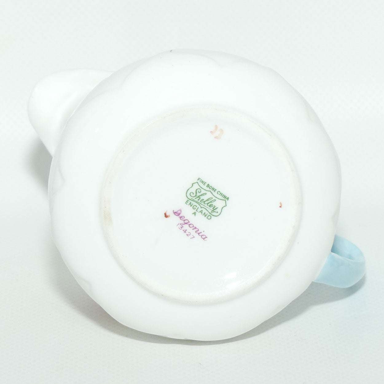 Shelley Oleander shape Begonia pattern milk jug | 13427