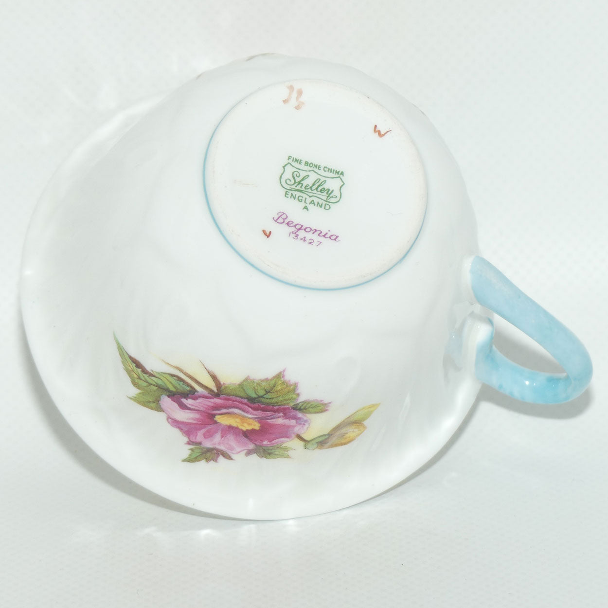 Shelley Oleander shape Begonia pattern trio | 13427