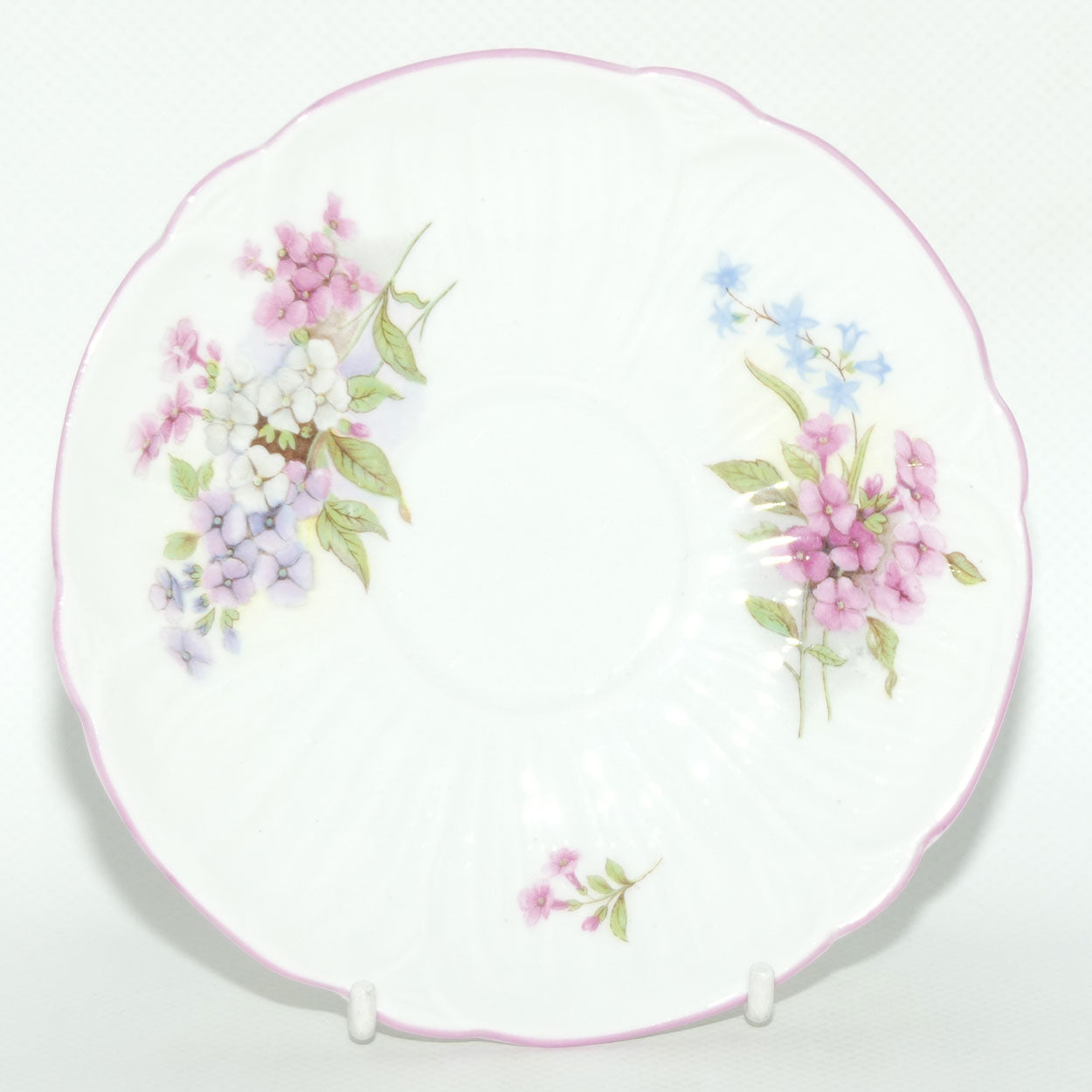 Shelley Oleander shape Stocks pattern tea saucer | 13428 | 14.2cm diam