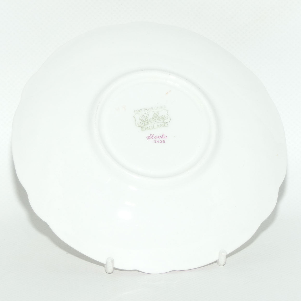 Shelley Oleander shape Stocks pattern tea saucer | 13428 | 14.2cm diam