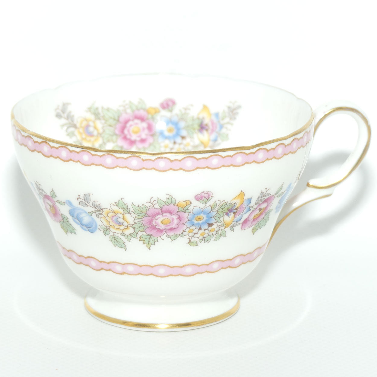 Shelley Henley shape Pompadour pattern with Gilt trim trio | 13516
