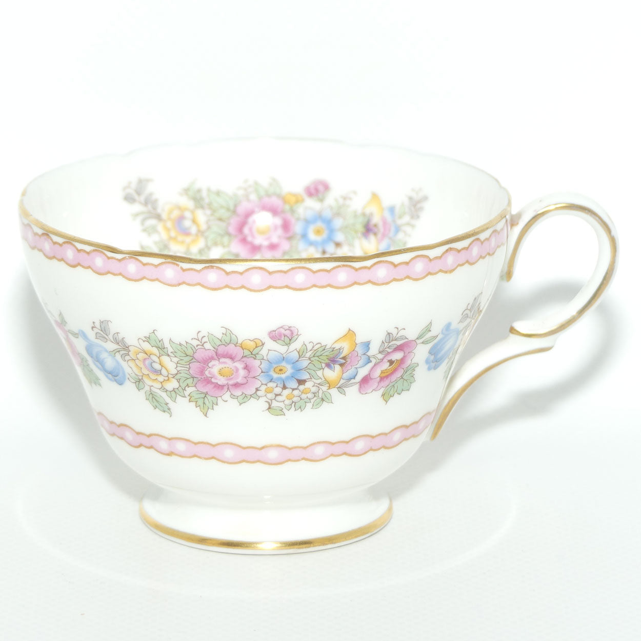 Shelley Henley shape Pompadour pattern with Gilt trim trio | 13516