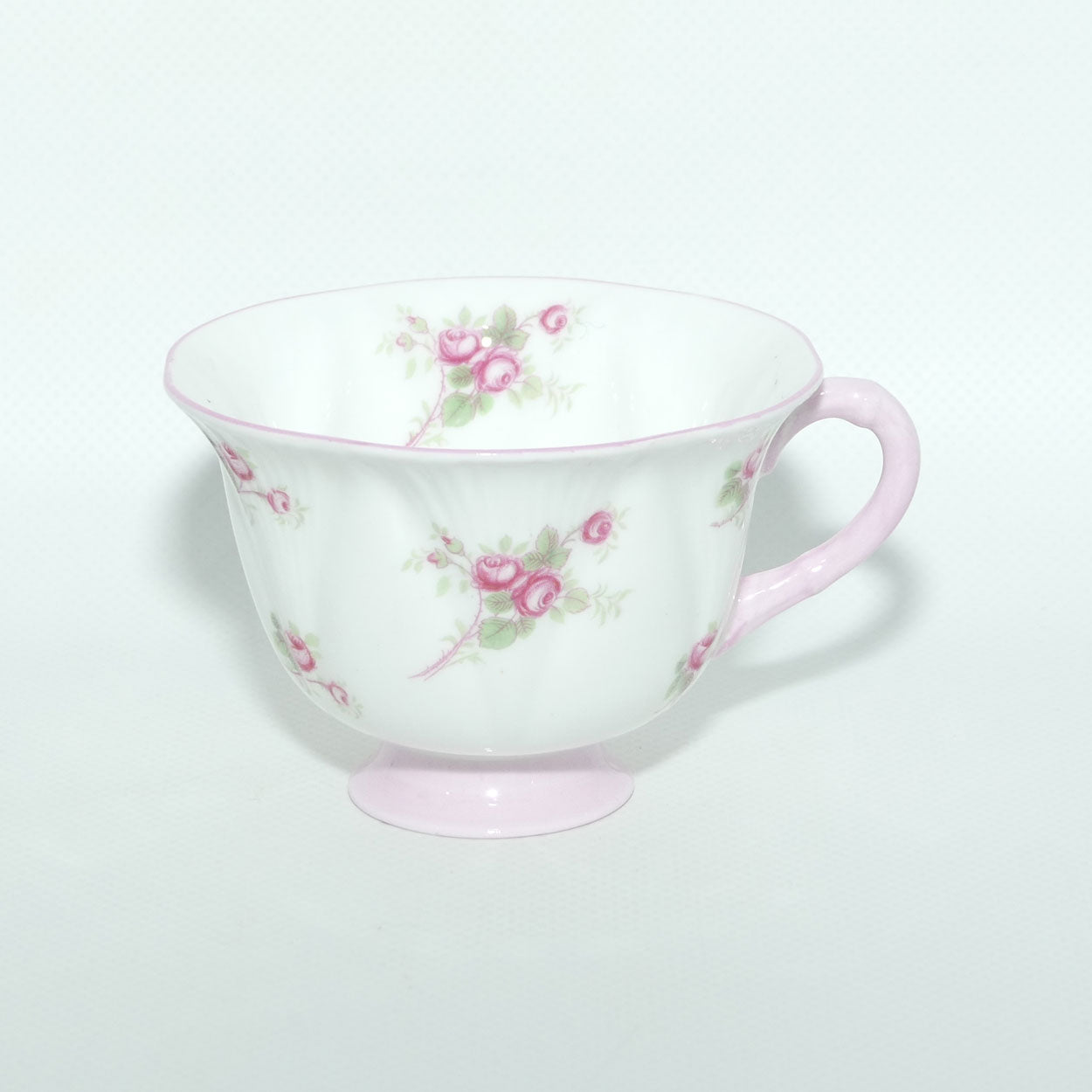 Shelley Footed Dainty shape Bridal Rose pattern trio | 13545