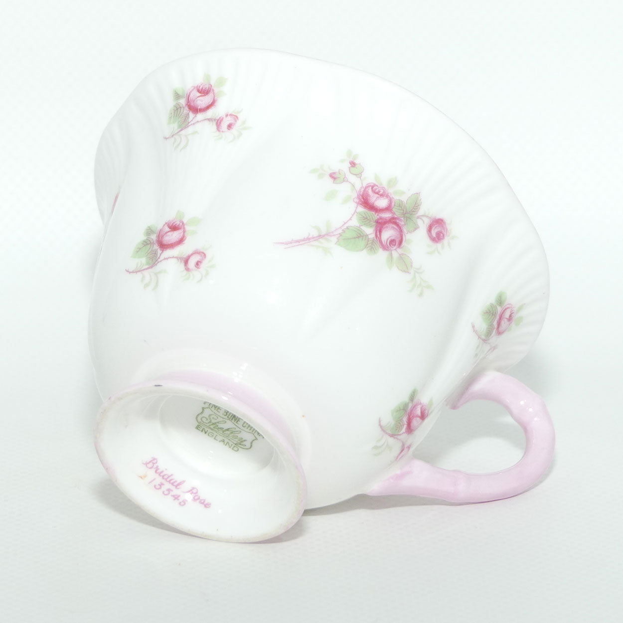 Shelley Footed Dainty shape Bridal Rose pattern trio | 13545