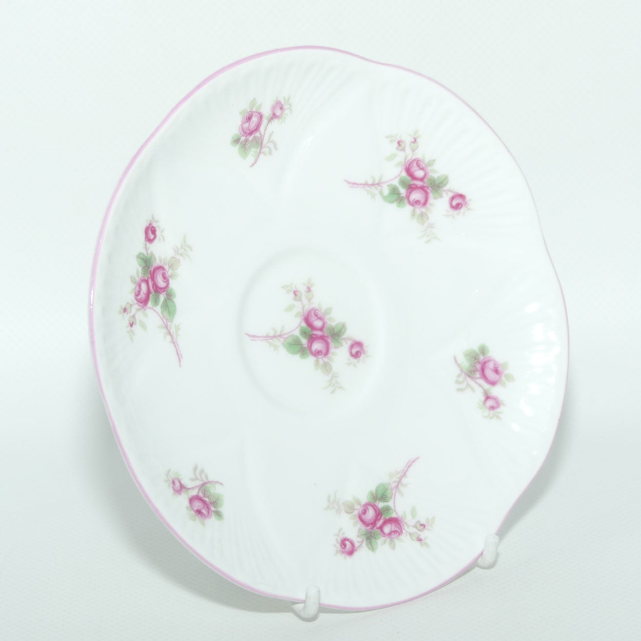 Shelley Footed Dainty shape Bridal Rose pattern trio | 13545