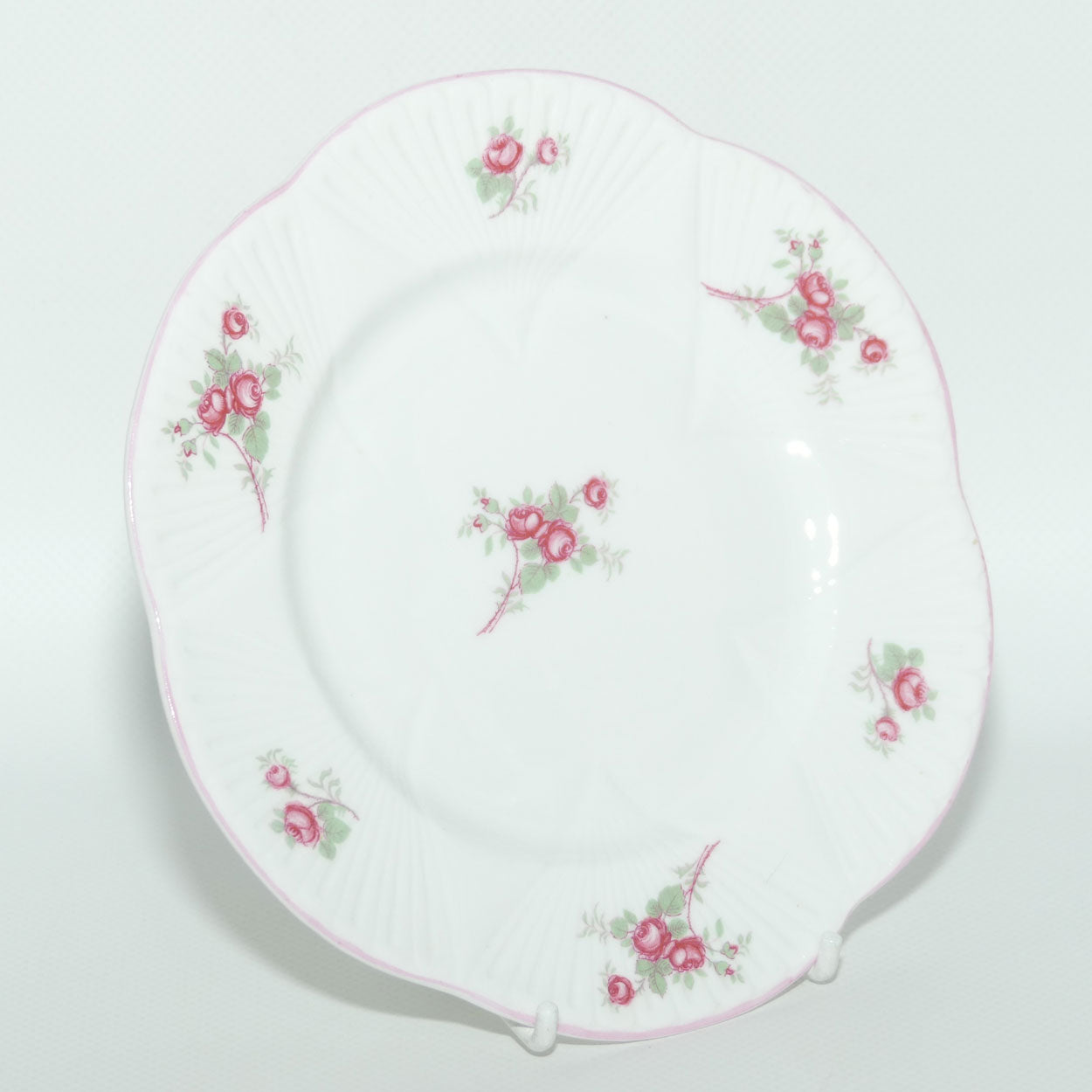 Shelley Footed Dainty shape Bridal Rose pattern trio | 13545
