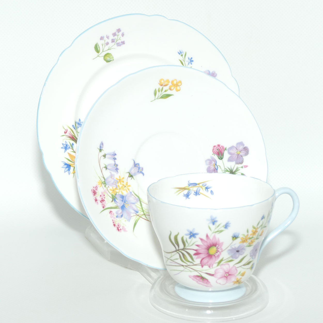 Shelley Richmond shape Wildflowers trio | Blue trim | 13668