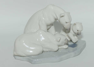 Lladro figure Bearly Love | Polar Bears looking in Ice #1443 | boxed