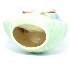 Sylvac #1510 | Lop Ear Rabbit and Mushroom vase | Green and Blue