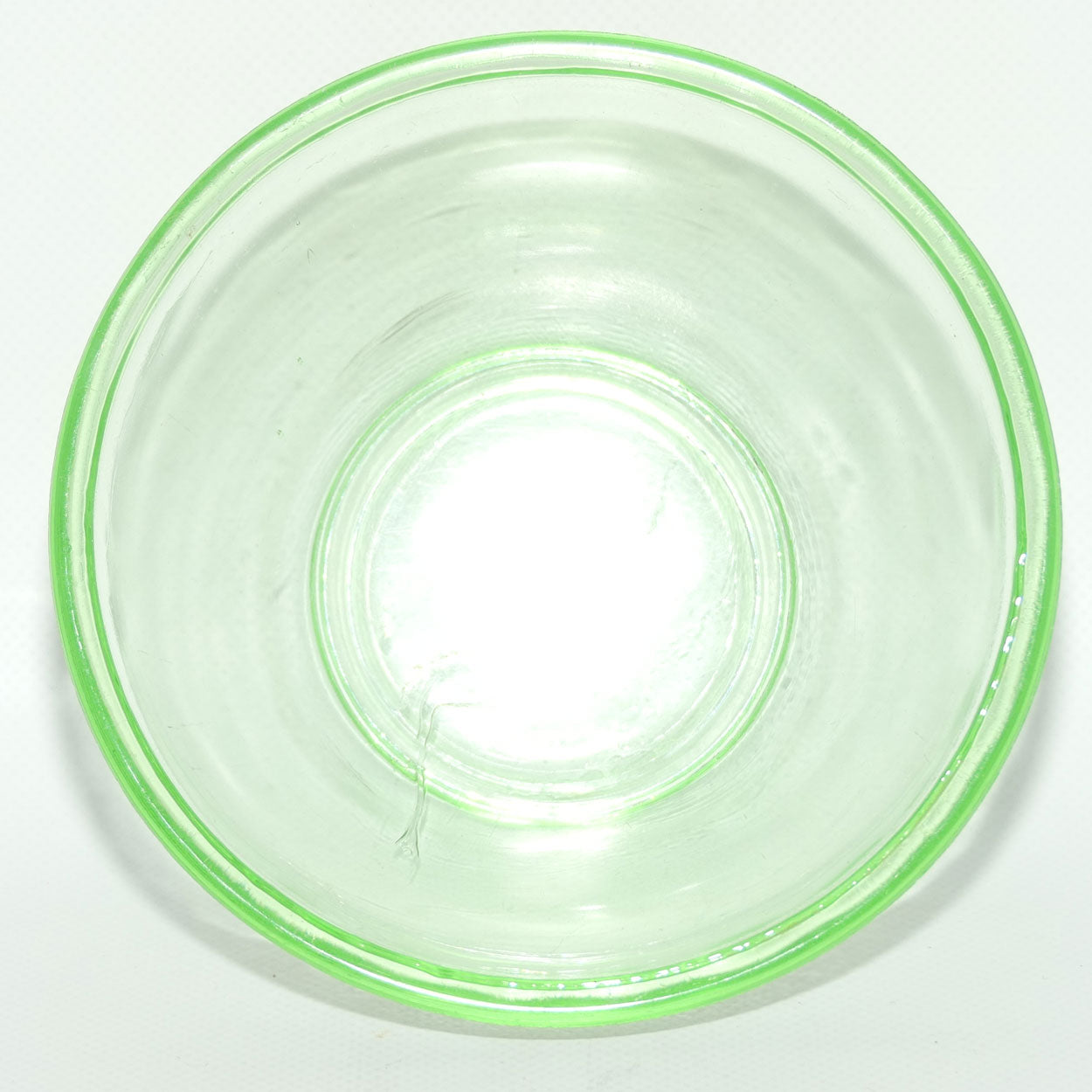 Green Depression Glass mixing bowl | 15cm diam